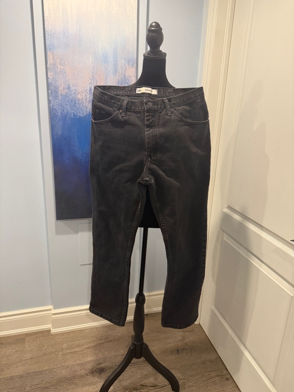 36x29 Lee Men’s Black Slim Straight Jeans